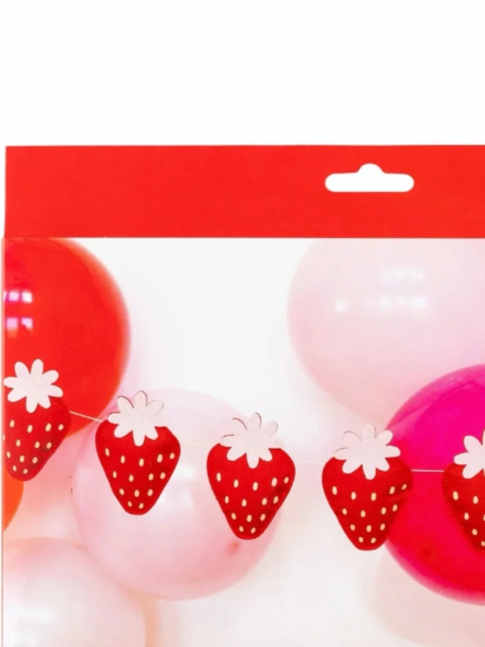 My Mind's Eye Strawberry Party Banner and Cupcake Kit — Pink and Red